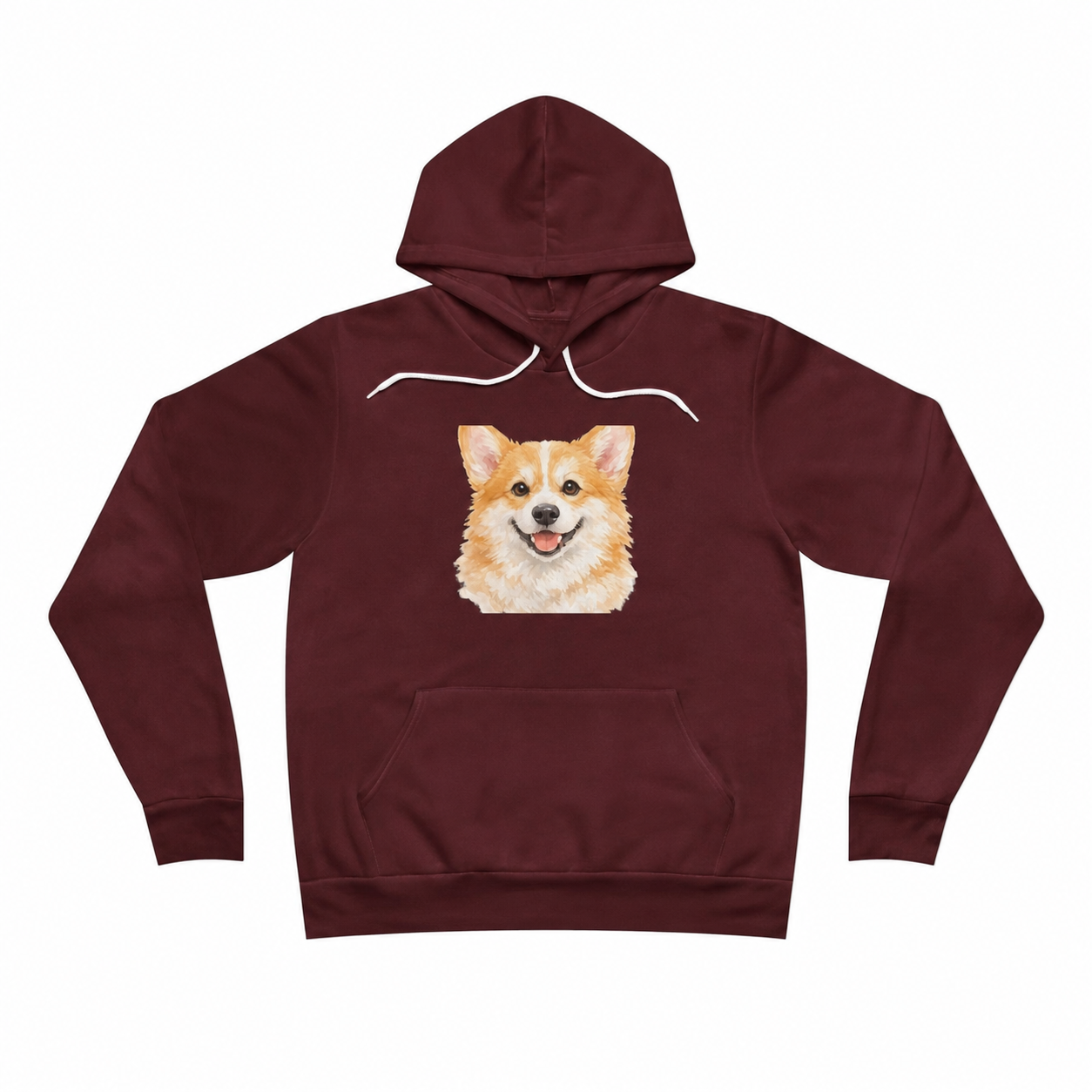 Custom Pet Portrait Hoodie - Maroon